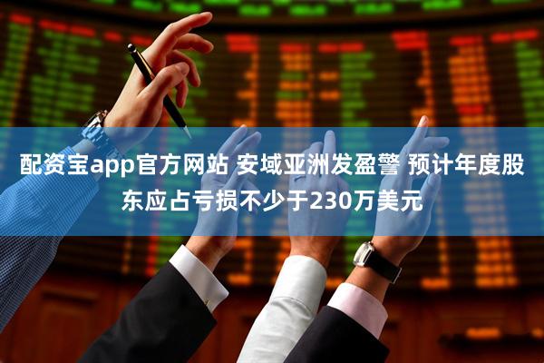 配资宝app官方网站 安域亚洲发盈警 预计年度股东应占亏损不少于230万美元